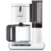 Bosch Haushalt TKA8011 Cafetière Blanc, Anthracite Nombre De Tasse=10 Verseuse En Verre, Fonction De Conservation De La Chaleur