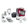 Bosch Robot Culinaire MUM5 MUM5X720 Balance Intégrée Bol En Acier Inoxydable 3,9 L Mixeur 1,25 L Crochet à Pétrir Professionnel Transmission, Fouet Professionnel 1000 W