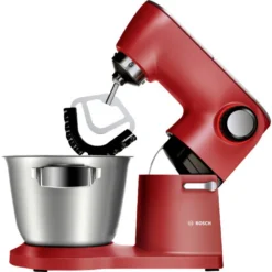 Bosch MUM9A66R00 Robot Ménager 1600 W 5,5 L Rouge, Argent, Robot De Cuisine