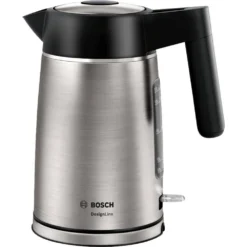 Bosch TWK5P480 Bouilloire 1,7 L 2400 W Noir, Acier Inoxydable