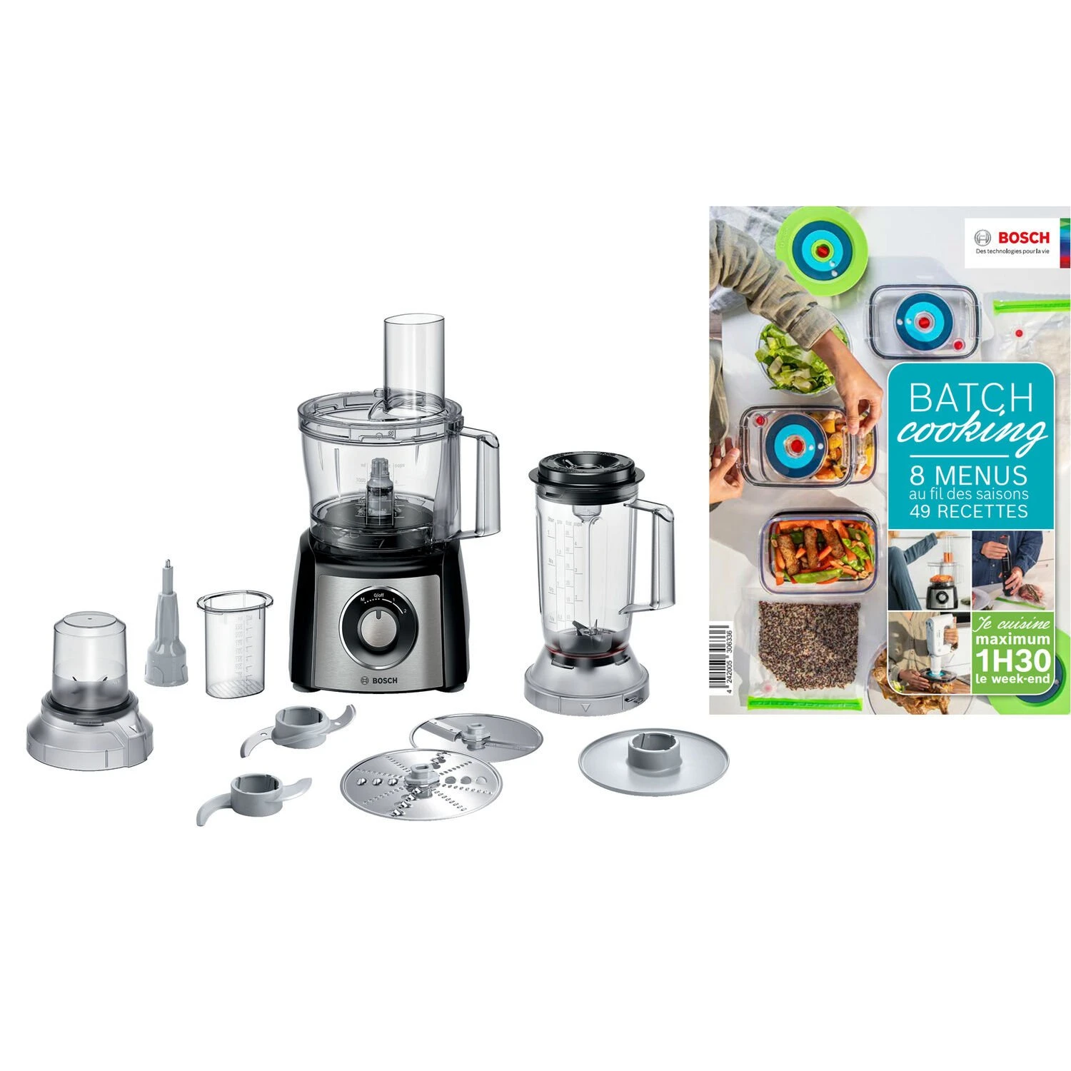 Robot Multifonction Multitalent 3 - B1emcm3pm3 - Noir/inox Bosch - Le Robot Multifonction 3 Robot Multifonction Multitalent 3 - B1emcm3pm3 - Noir/inox Bosch - Le Robot Multifonction